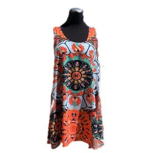 MINKPINK  SZ L Floral Mandala Sleeveless Sheath Dress